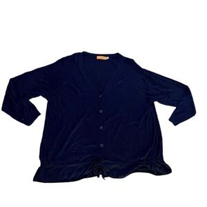 ONE A black rayon cardigan size 2x